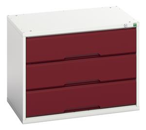 16925103.** verso drawer cabinet with 3 drawers. WxDxH: 800x550x600mm. RAL 7035/5010 or selected